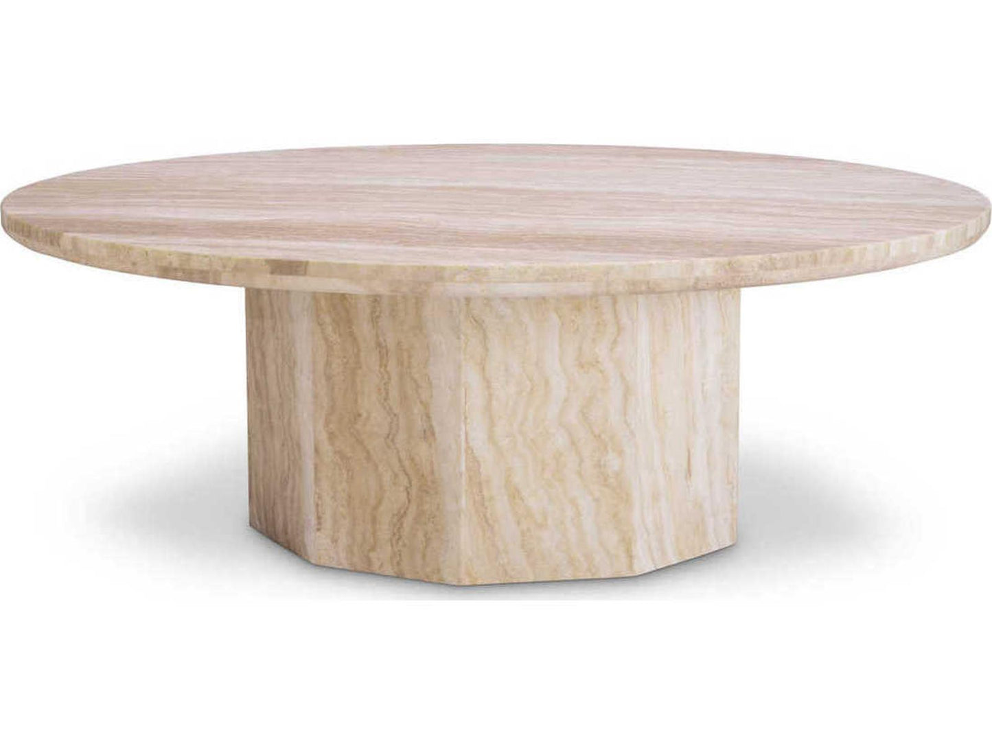 Florence Round Travertine Coffee Table