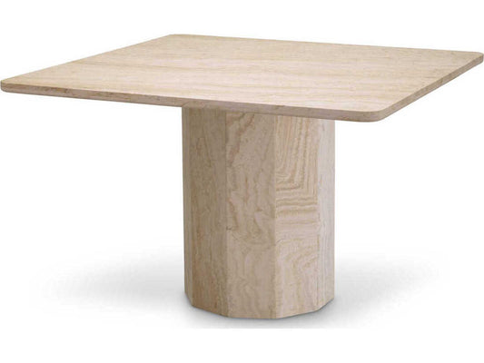 Piazza Square Dining Table in Natural Travertine