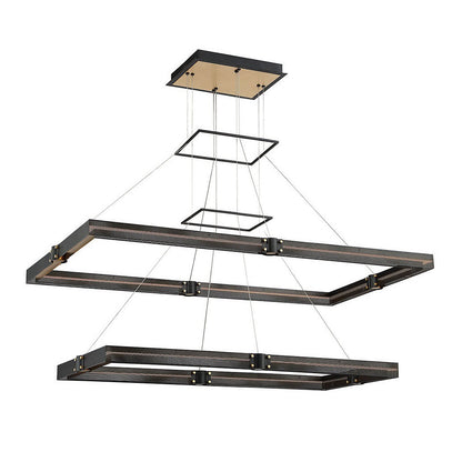 Admiral 2-Tier Rectangular LED Chandelier