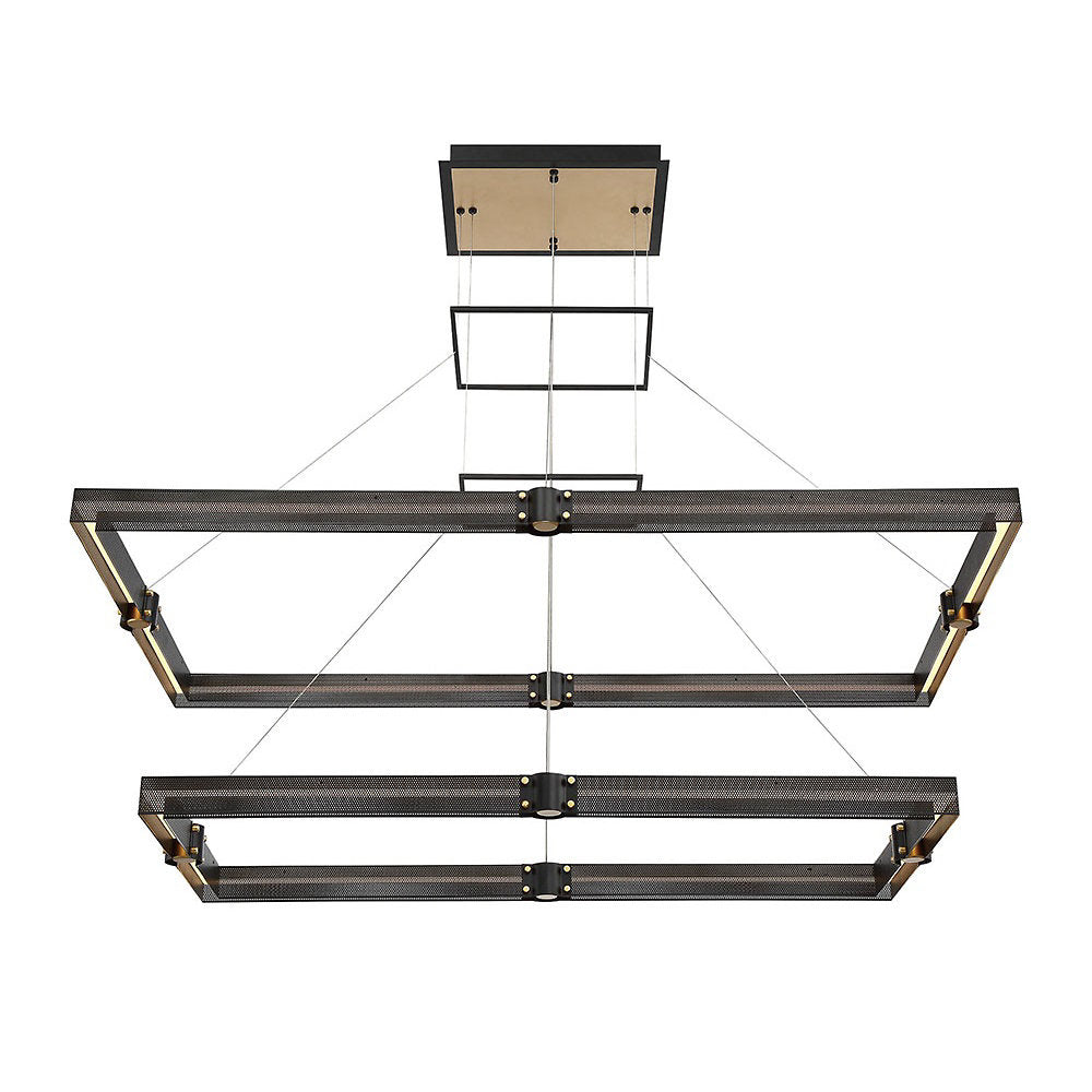 Admiral 2-Tier Rectangular LED Chandelier