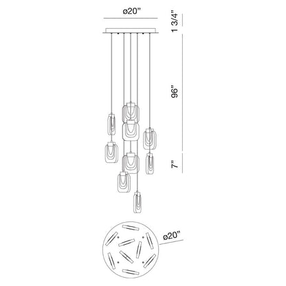 Paget Small LED Multi-Light Pendant