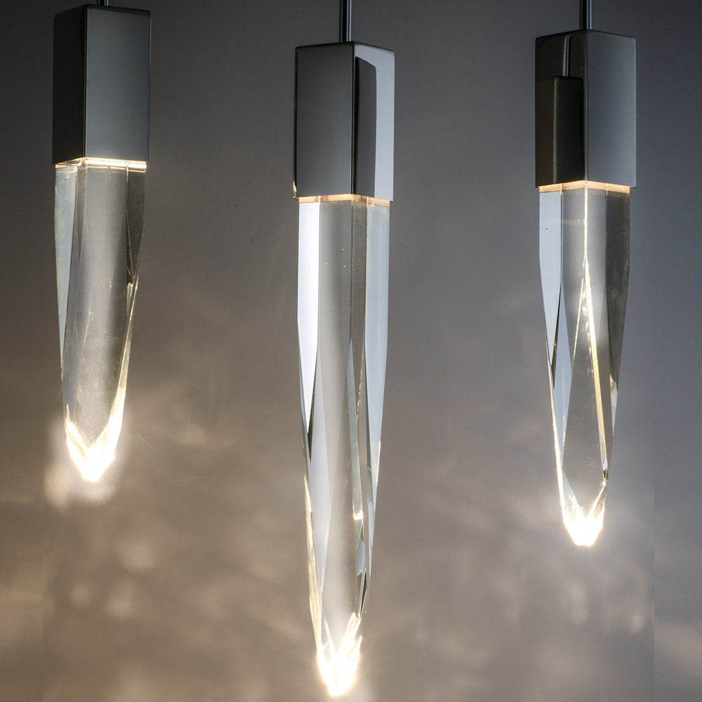 Quartz LED Multi-Light Pendant Light