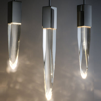 Quartz LED Multi-Light Pendant Light