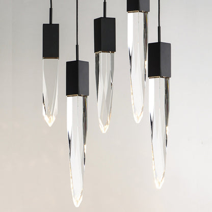Quartz LED Multi-Light Pendant Light