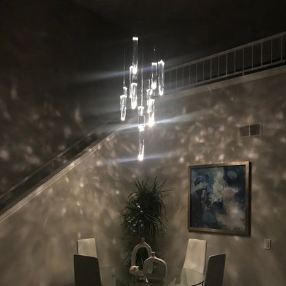 Quartz LED Multi-Light Pendant Light