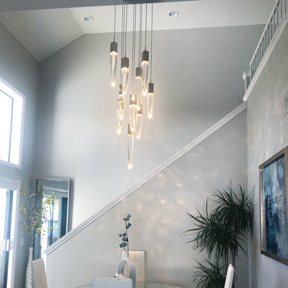 Quartz LED Multi-Light Pendant Light