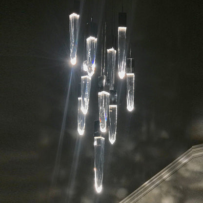 Quartz LED Multi-Light Pendant Light