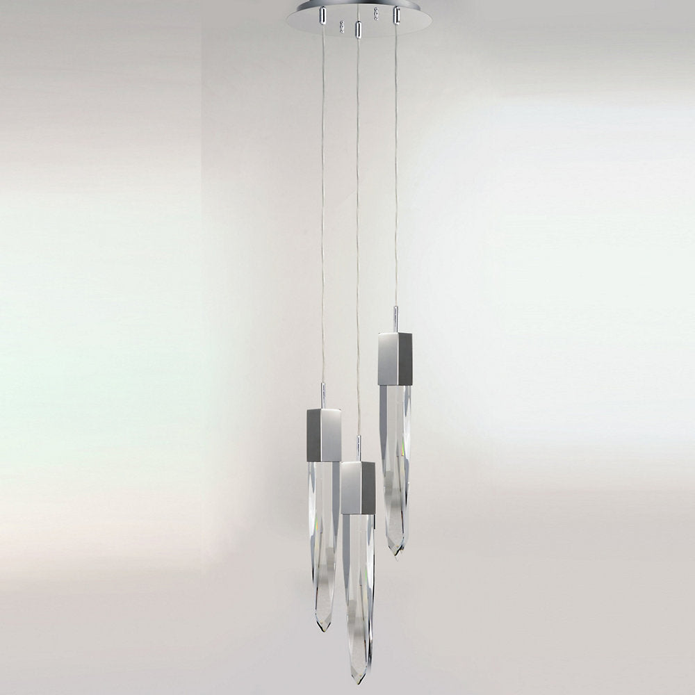 Quartz LED Multi-Light Pendant Light