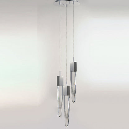 Quartz LED Multi-Light Pendant Light