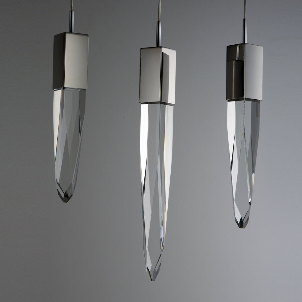 Quartz LED Multi-Light Pendant Light