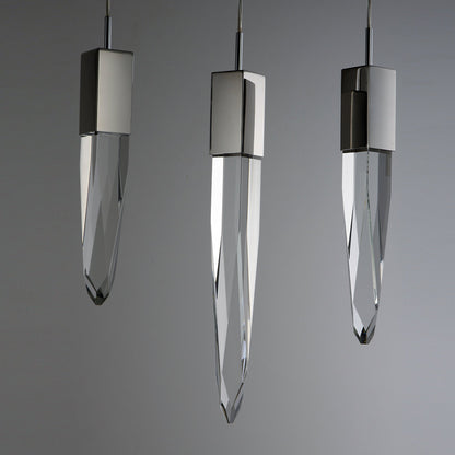 Quartz LED Multi-Light Pendant Light