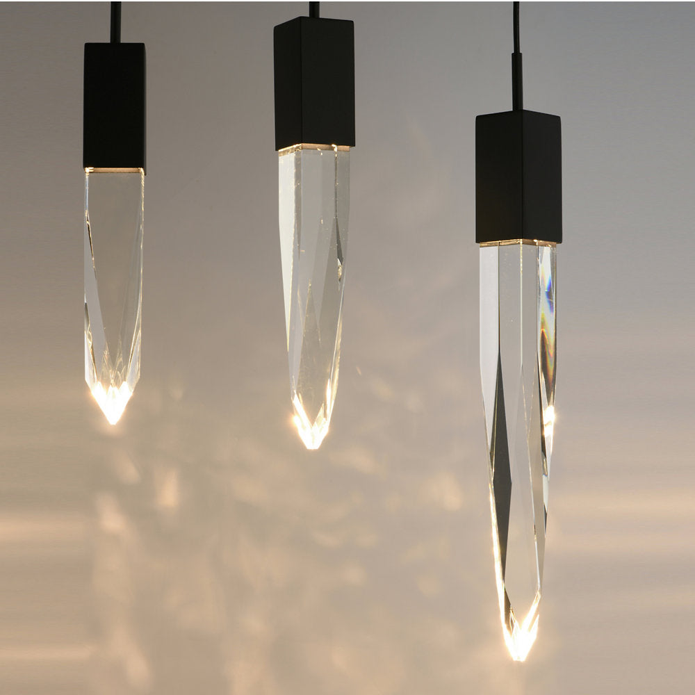 Quartz LED Multi-Light Pendant Light