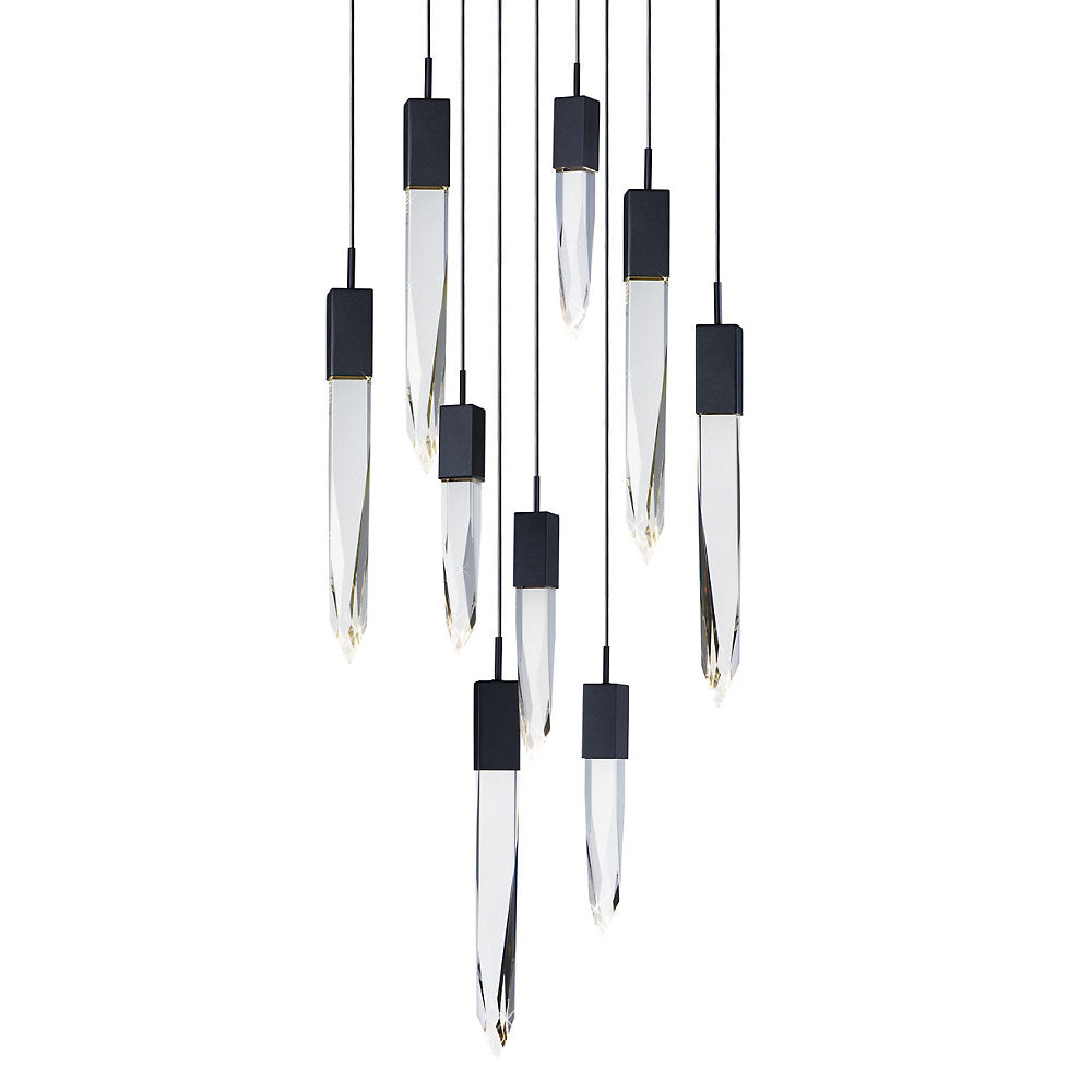 Quartz LED Square Multi-Light Pendant