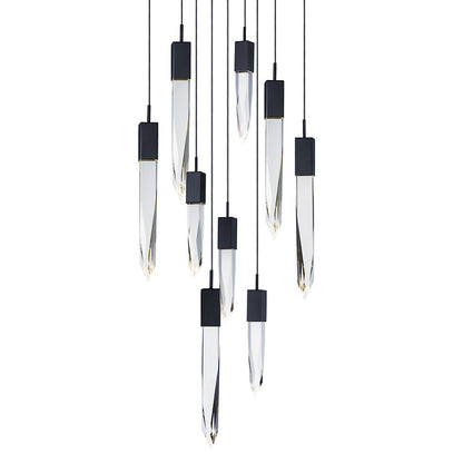 Quartz LED Square Multi-Light Pendant