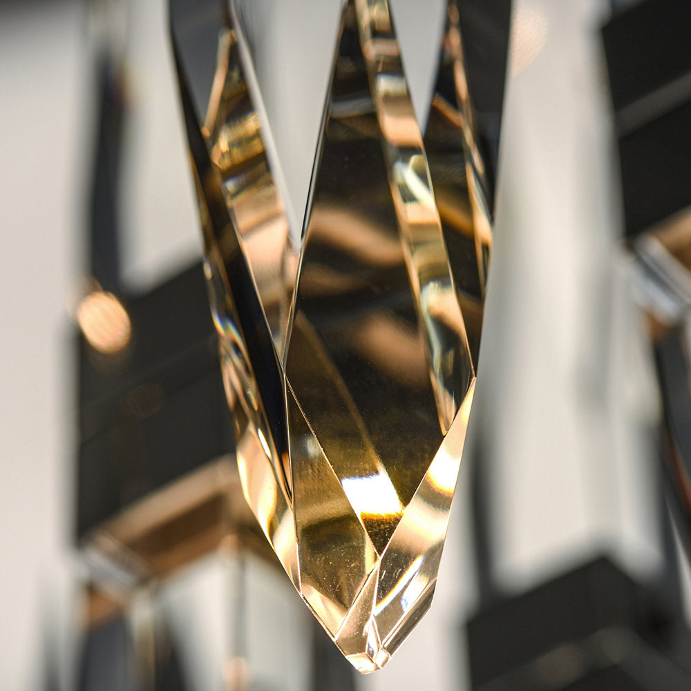 Quartz LED Square Multi-Light Pendant