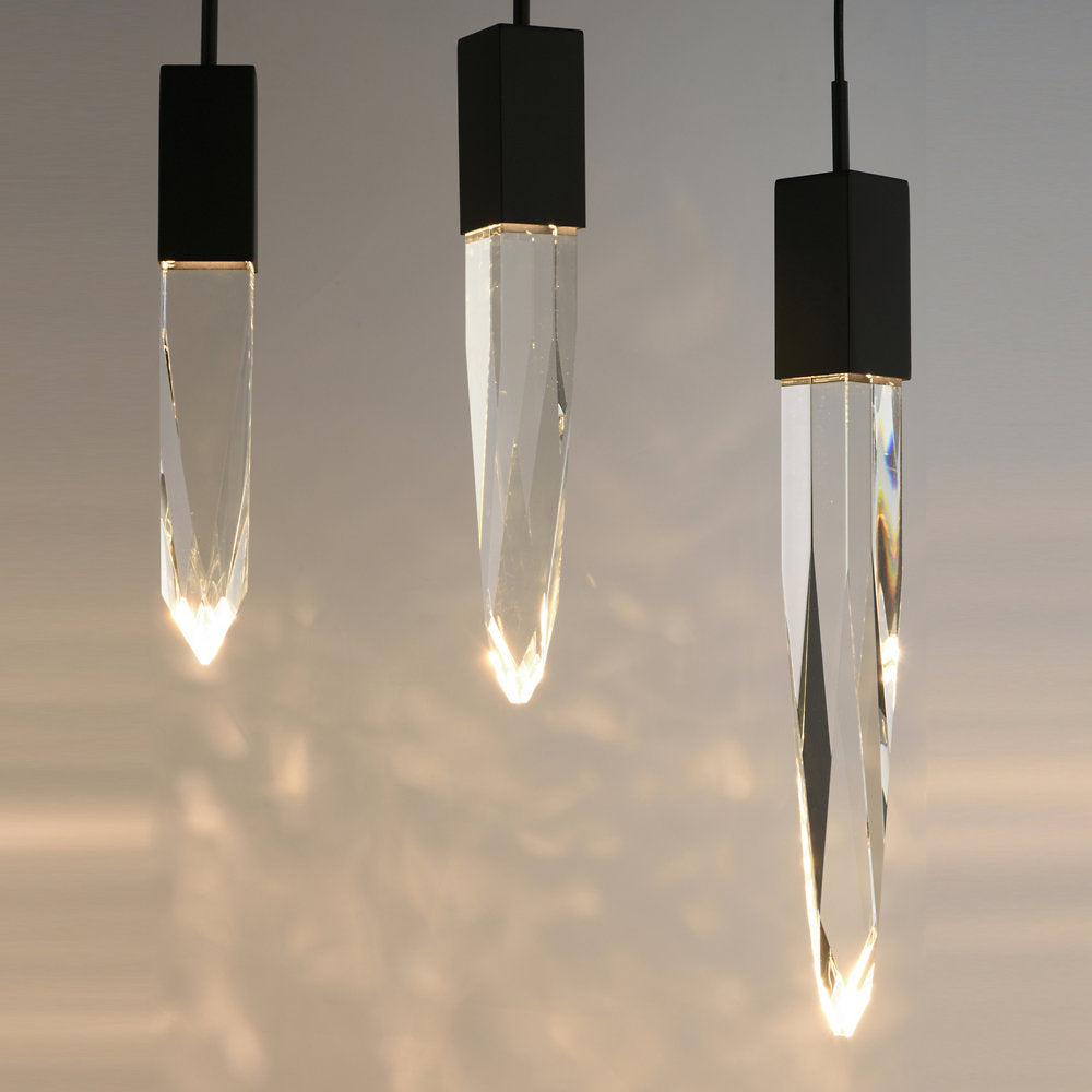 Quartz LED Square Multi-Light Pendant