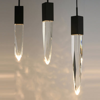 Quartz LED Square Multi-Light Pendant