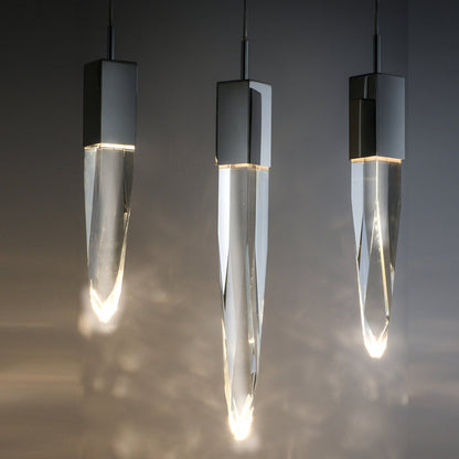 Quartz LED Square Multi-Light Pendant
