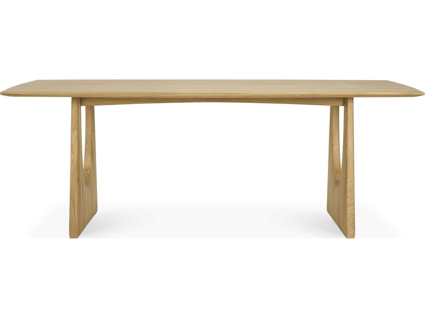 Geometric 87-Inch Rectangle Dining Table in Natural Oak