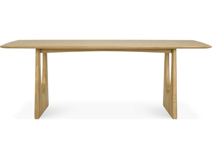 Geometric 87-Inch Rectangle Dining Table in Natural Oak