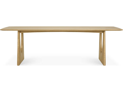 Slice 98-Inch x 39-Inch Rectangle Dining Table in Solid Oak with Hardwax Oil Finish