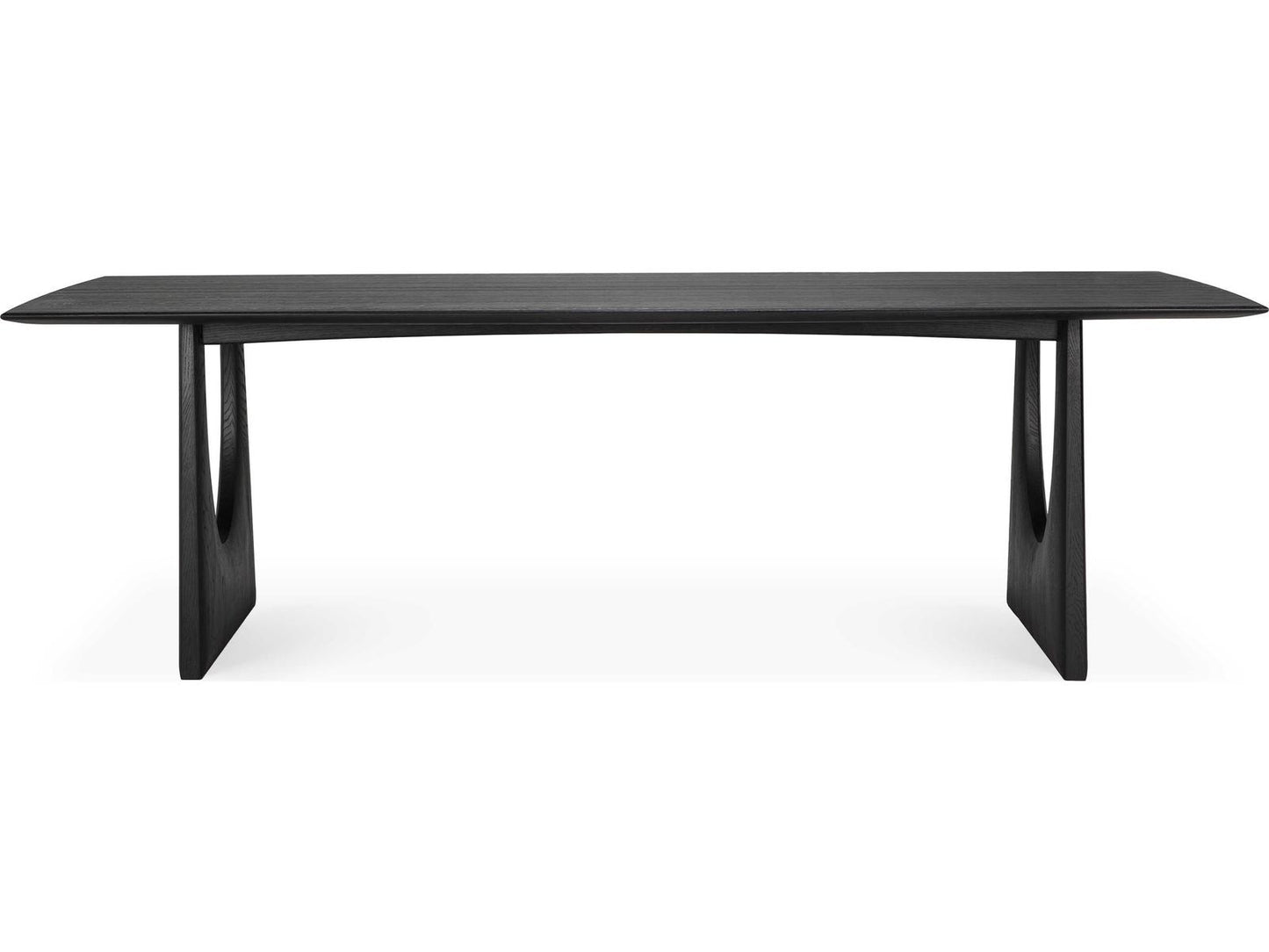 Geometric 99-Inch Rectangle Dining Table in Oak Black Finish