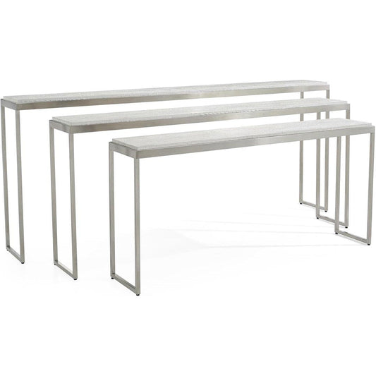 John Richard Silvered Kano Nesting Tables - Set Of 3