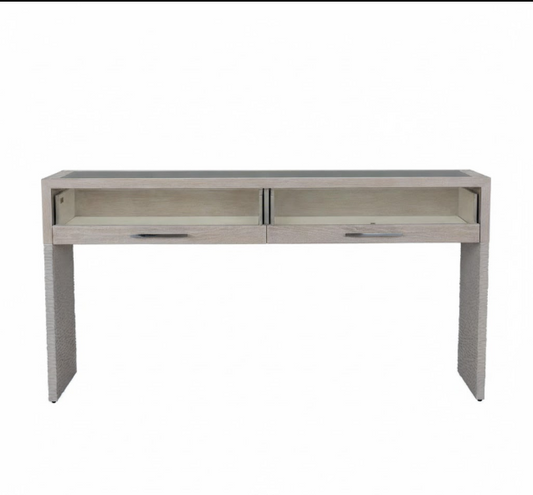 John Richard Galicia Two-Drawer Lighted Console Table