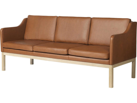 MK46 Cognac Brown Leather Sofa