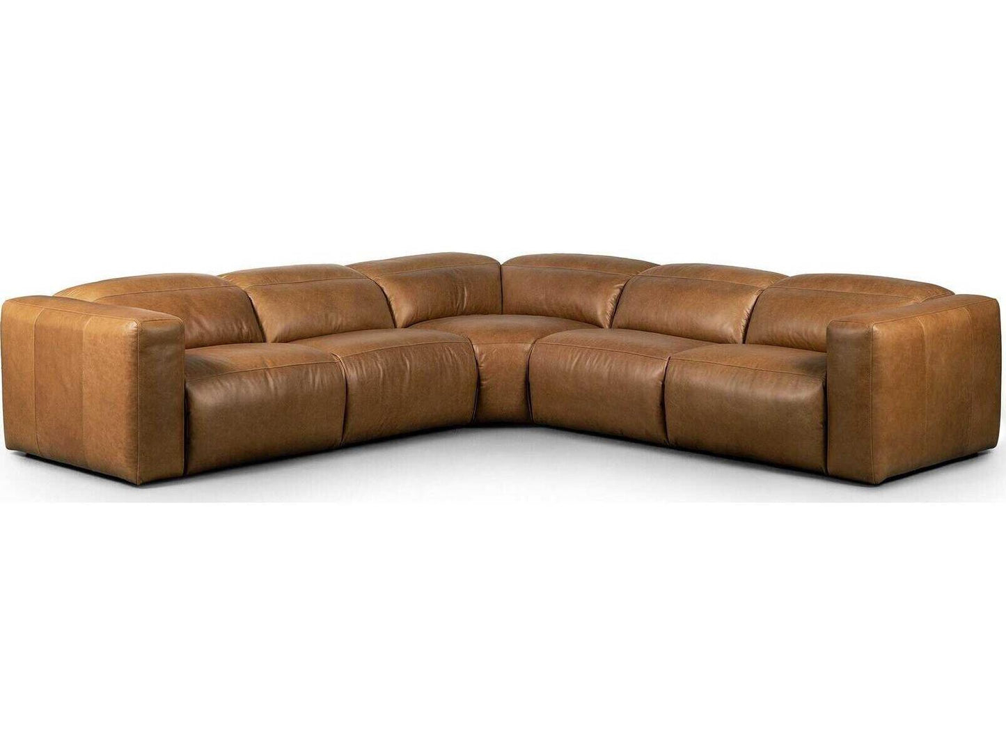 Globetrotter Radley 5 - Piece Reclining Brown Leather Sectional Sofa