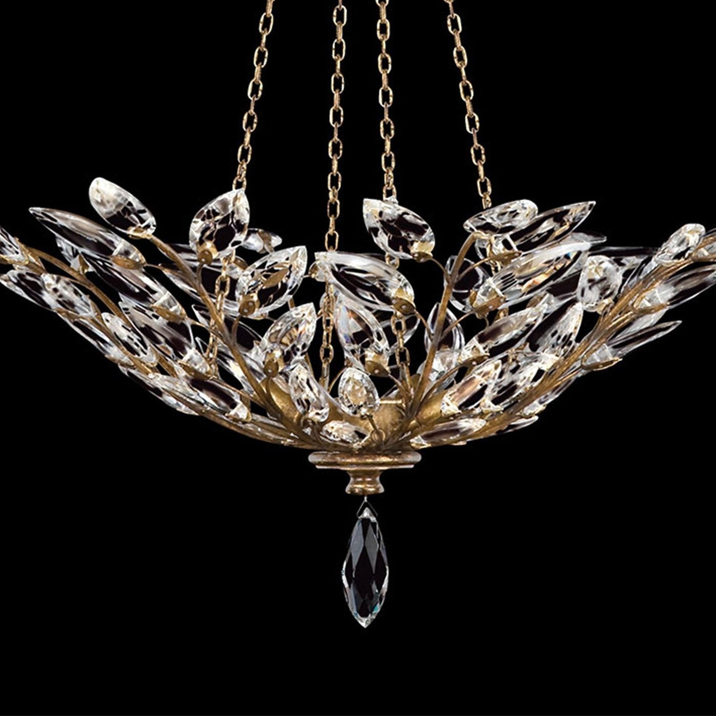 Fine Art Crystal Laurel 35" Round Pendant