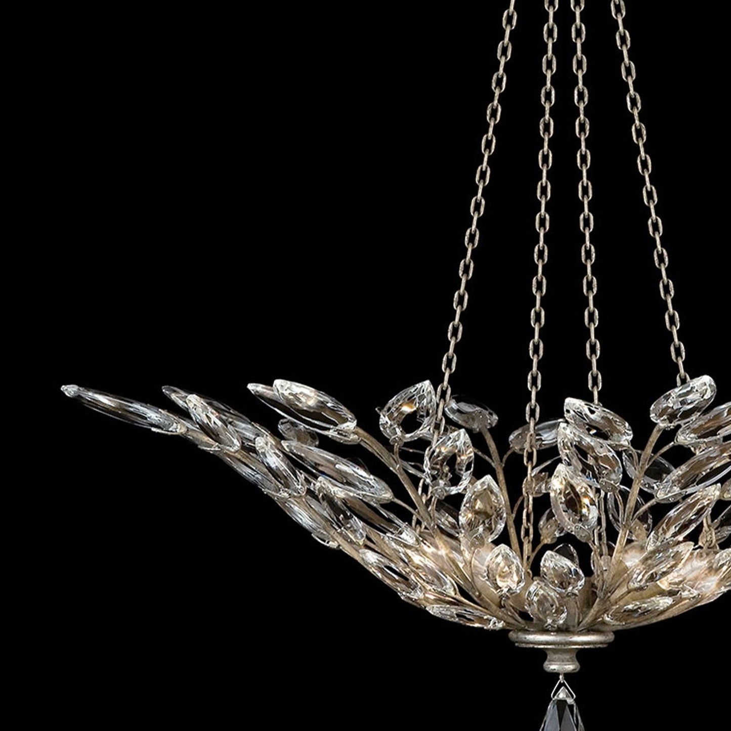 Fine Art Crystal Laurel 35" Round Pendant