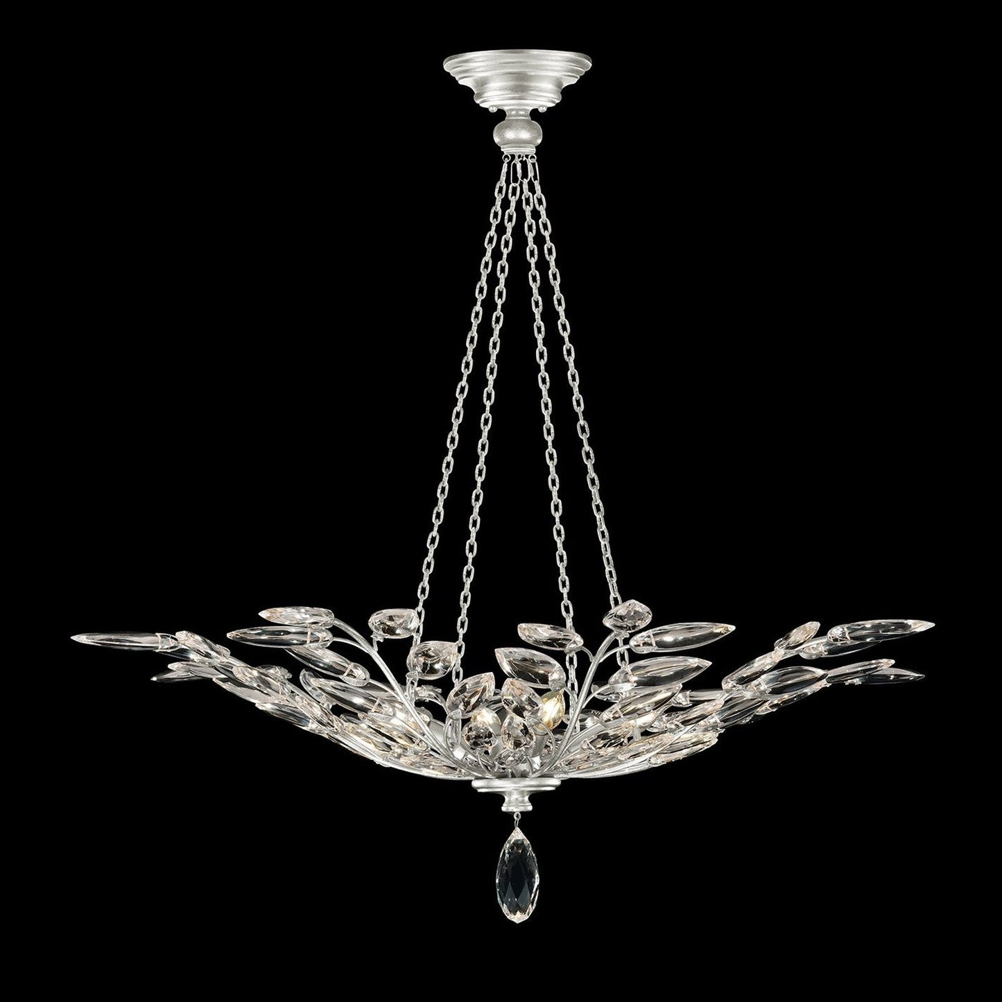 Fine Art Crystal Laurel 35" Round Pendant