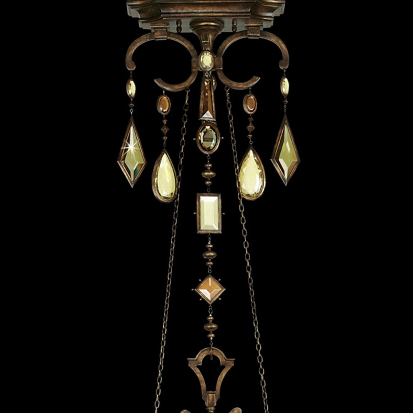 Fine Art Encased Gems 50" Oval Chandelier