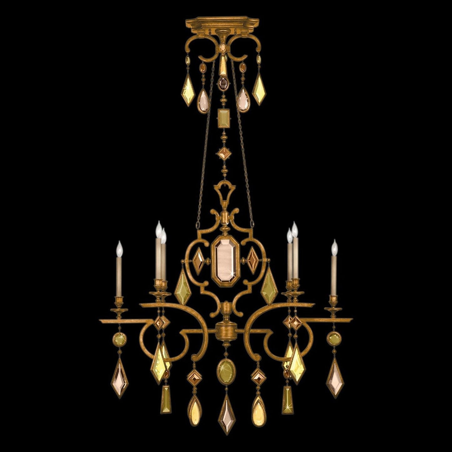 Fine Art Encased Gems 50" Oval Chandelier