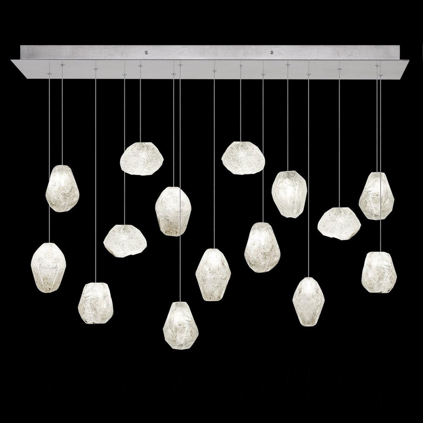 Fine Art Natural Inspirations 48" Clear Quartz Rectangular Pendant