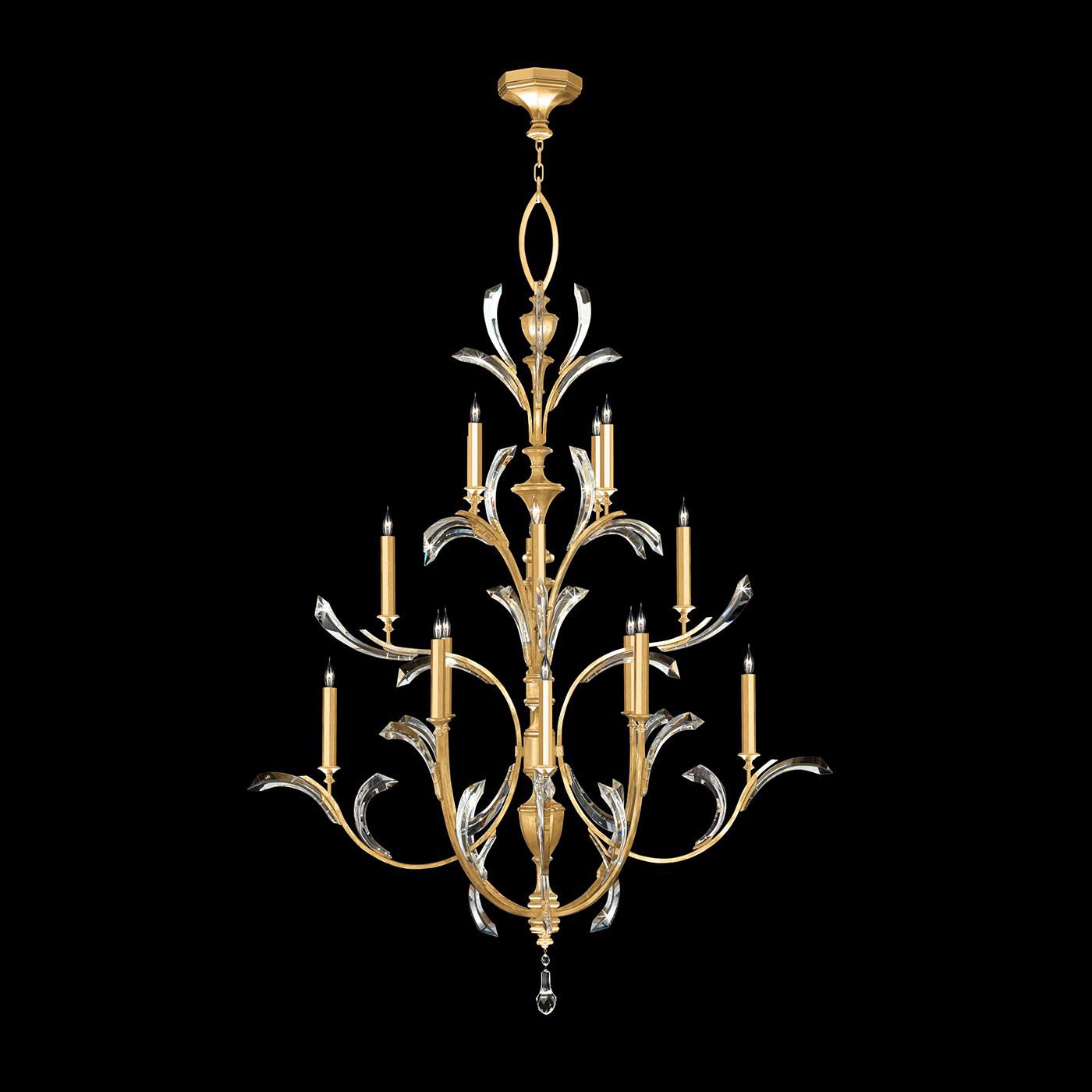 Fine Art Lamps Beveled Arcs 56 Inch 16 Light Chandelier Cp446763