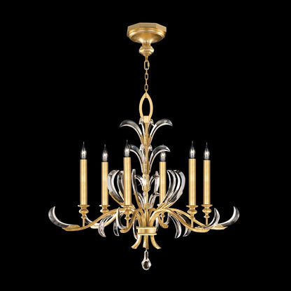 Fine Art Lamps Beveled Arcs 37 Inch 6 Light Chandelier Cp446750