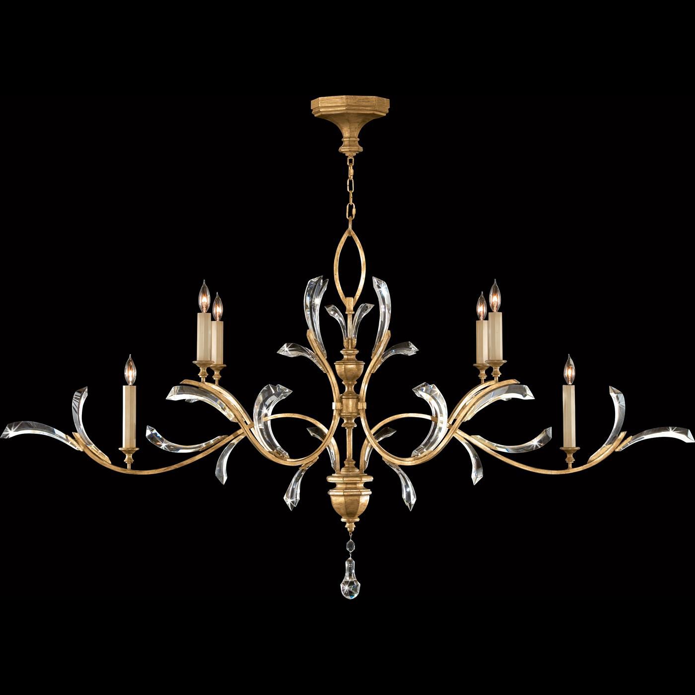 Fine Art Lamps Beveled Arcs 74 Inch 6 Light Chandelier Cp100315
