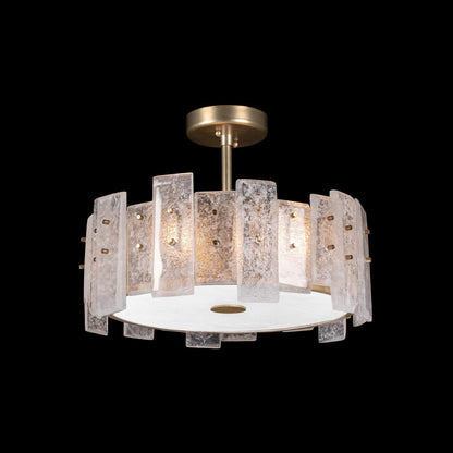 Fine Art Lamps Erinn Valencich Lunea 22 Inch 3 Light Semi Flush Mount Cp418647