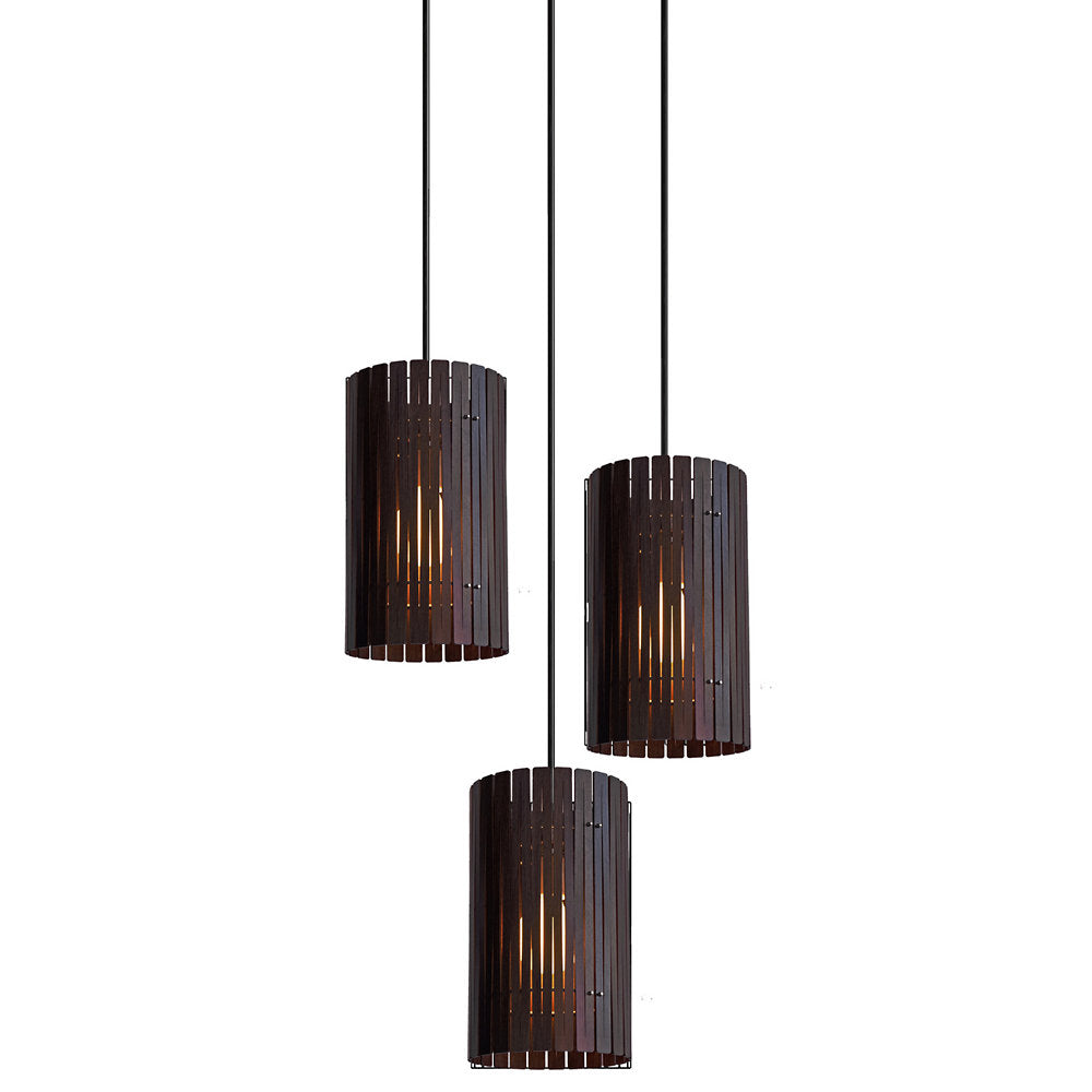 Kerflights Wood Circular Multi-Light Pendant