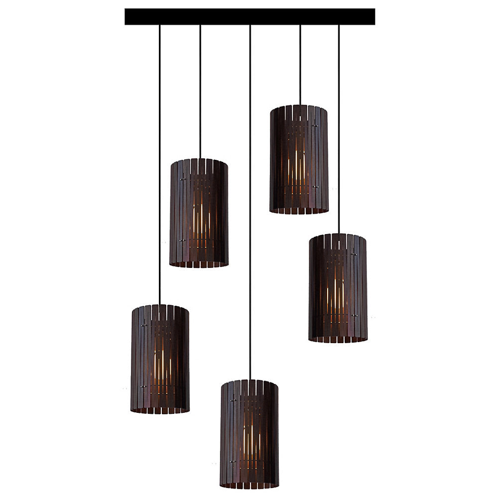 Kerflights Wood Circular Multi-Light Pendant