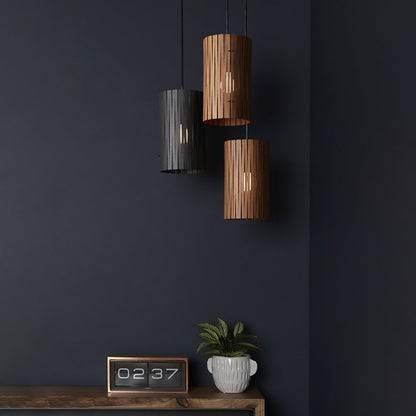 Kerflights Wood Circular Multi-Light Pendant
