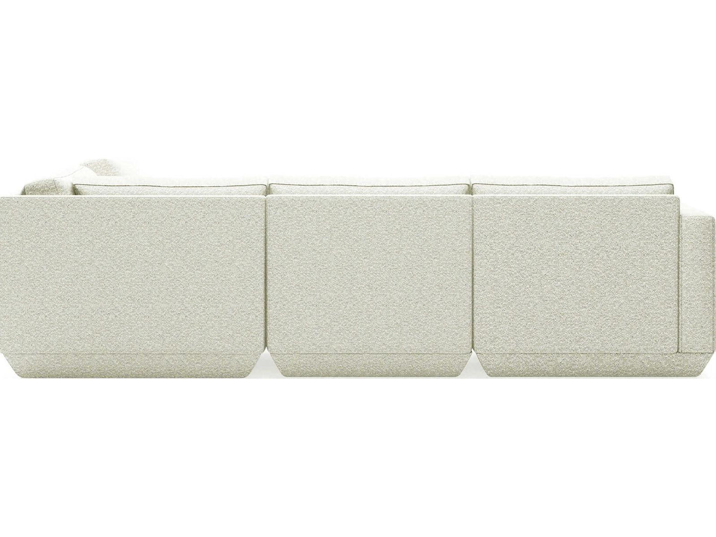 Podium 5-Piece Modular Right Facing Performance Fabric Sectional in White