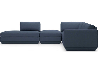 Podium 5-Piece Modular Hanson Navy Fabric Sectional