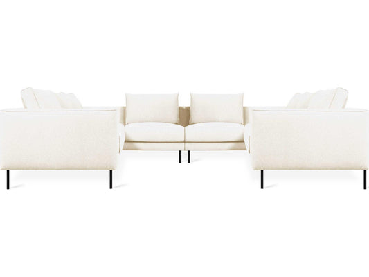 Renfrew Upholstered Sectional Sofa in Black Fabric