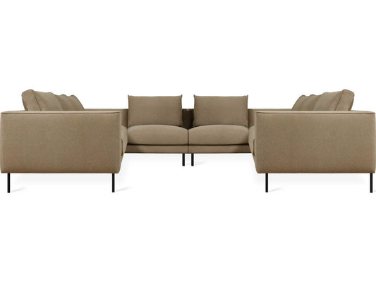 Renfrew Modular Sectional Sofa in Black Upholstery