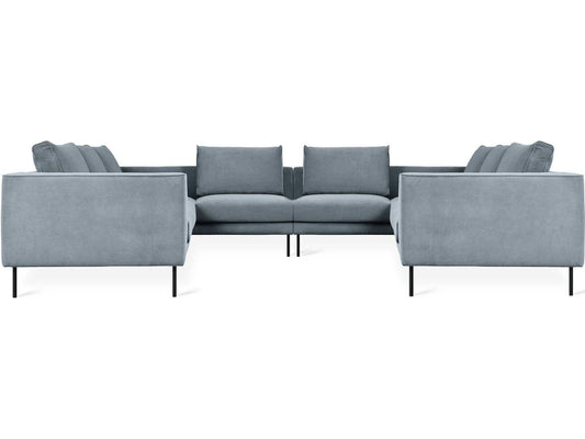 Renfrew Upholstered Sectional Sofa in Mersey Skyline Black