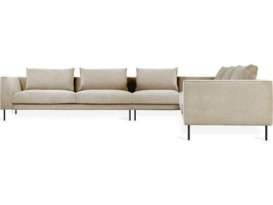 Renfrew Right Arm Facing Upholstered Sectional Sofa in Mersey Caribou