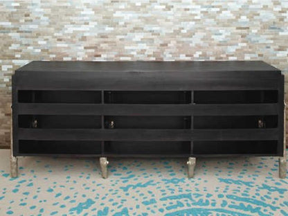 Branch 87-Inch Mango Wood Media Console in Black